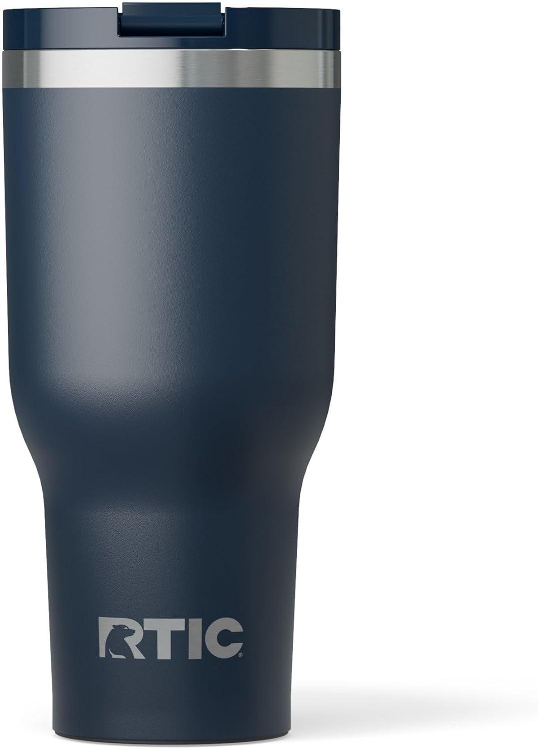 RTIC 40 oz Ceramic Lined Insulated Essential Tumbler, Leak-Resistant Lid, Navy