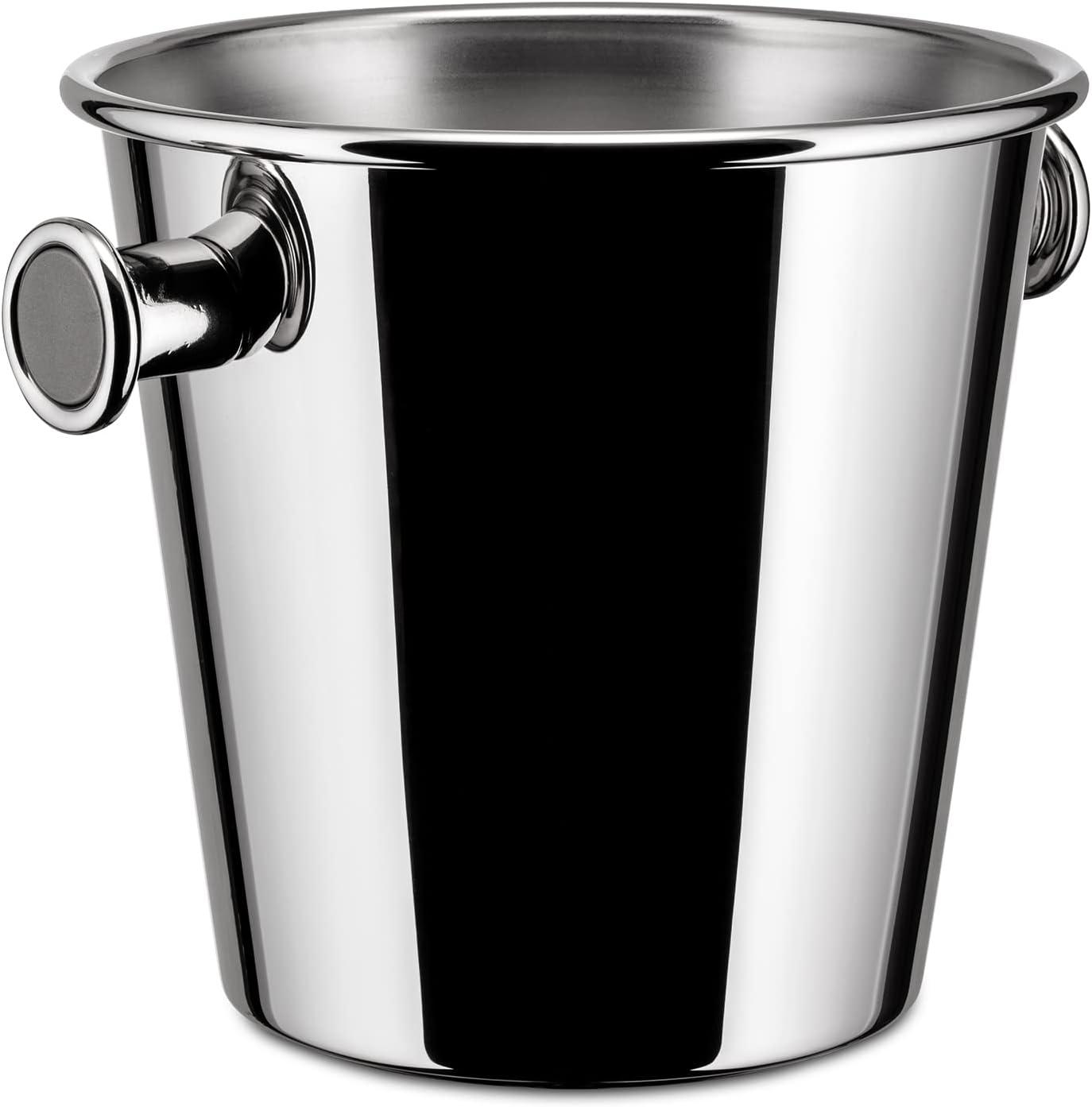 Alessi 5.5" Silver Stainless Steel Ice Bucket