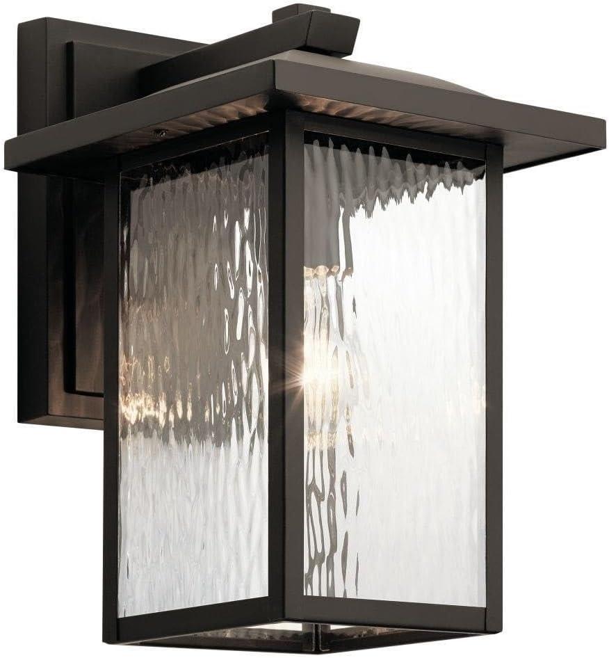 Bronze 13.25" Outdoor Wall Lantern with Clear Glass