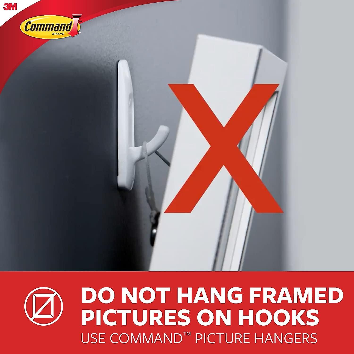 Command Medium Wire Hooks, 35 Hooks, 40 White Adhesive Strips, Damage Free Hanging Picture Hangers, No Tools Wall Hanging Strips For Living Spaces