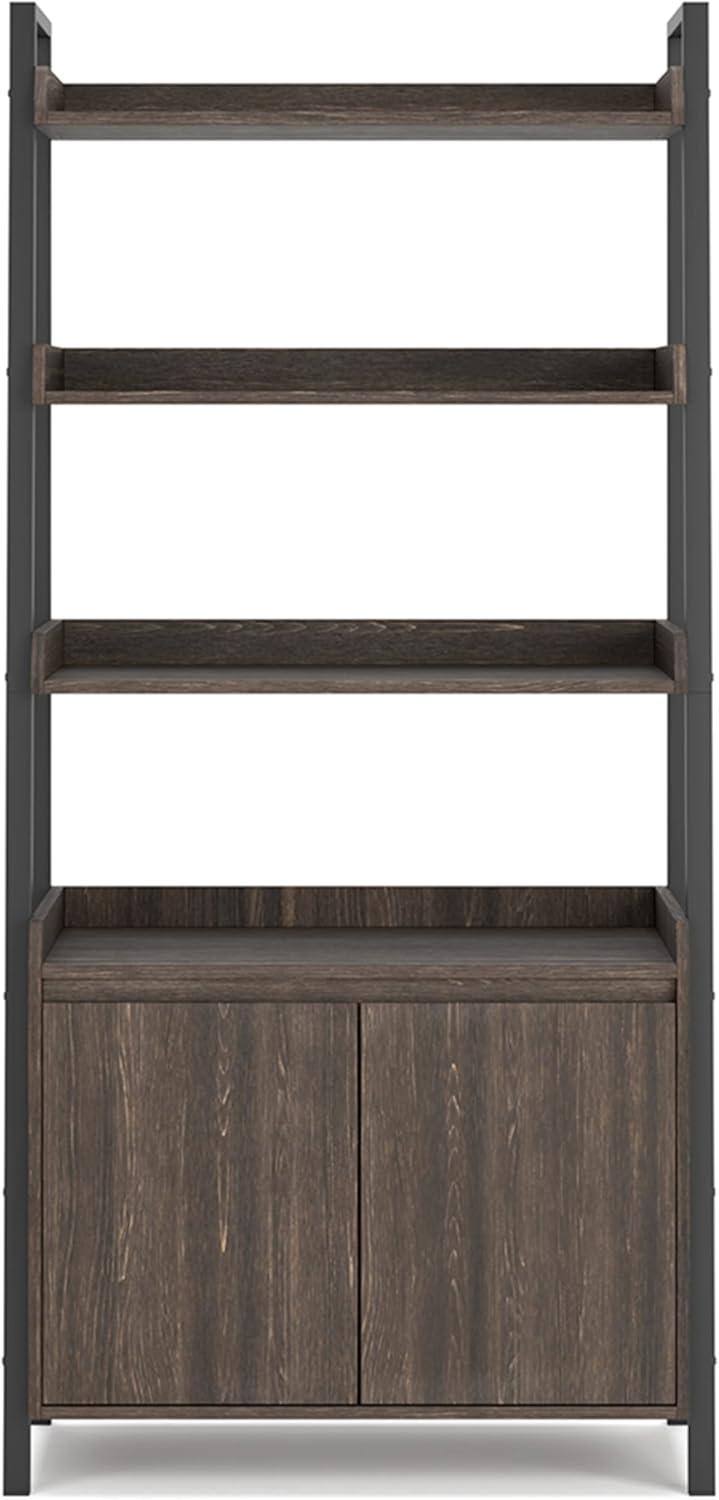 Signature Design by Ashley Contemporary Zendex 72" Bookcase, Dark Brown