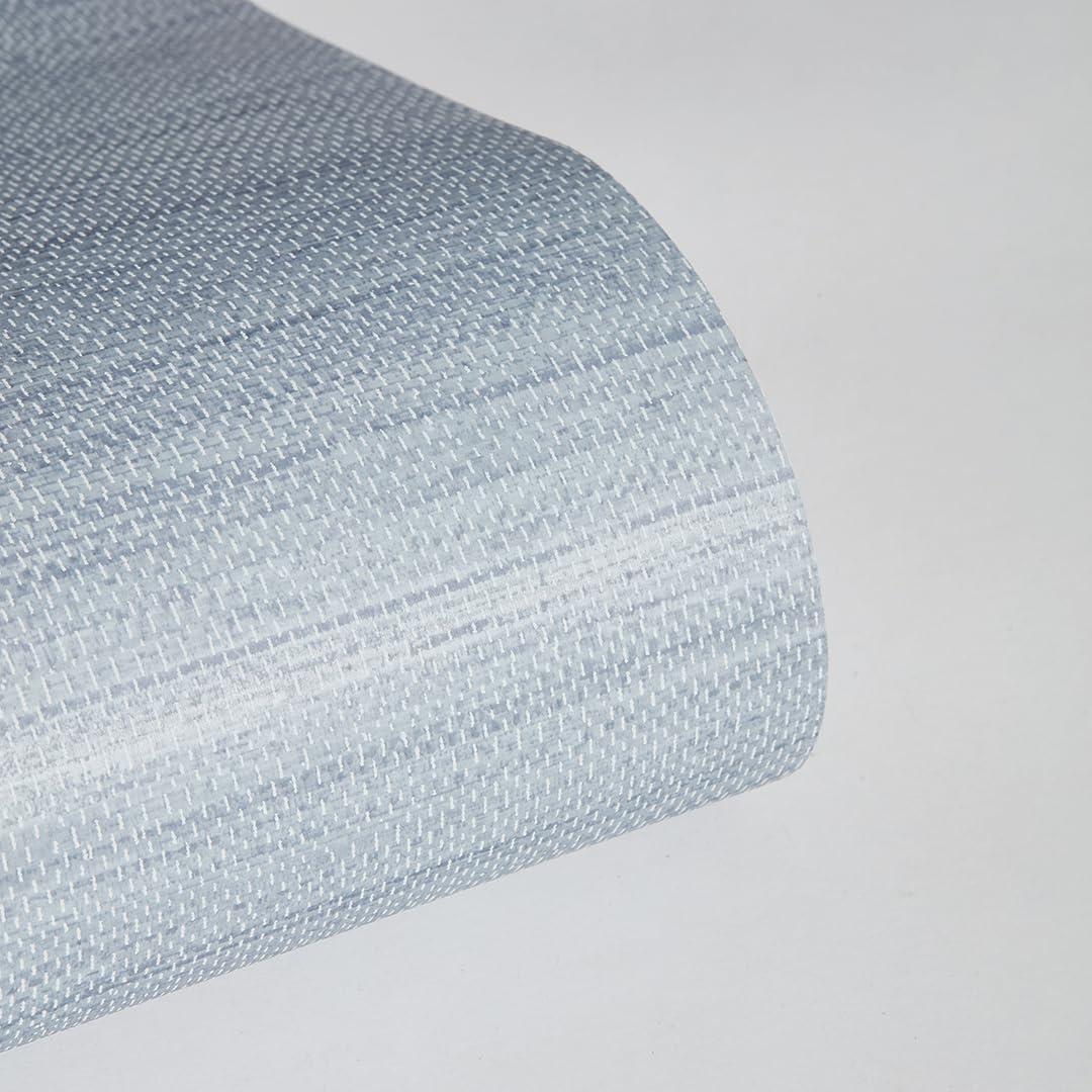 Tempaper & Co.® Faux Horizontal Grasscloth Removable Peel and Stick Wallpaper, Textured Blue, 28 sq. ft.: Vinyl, Prepasted, Abstract Pattern