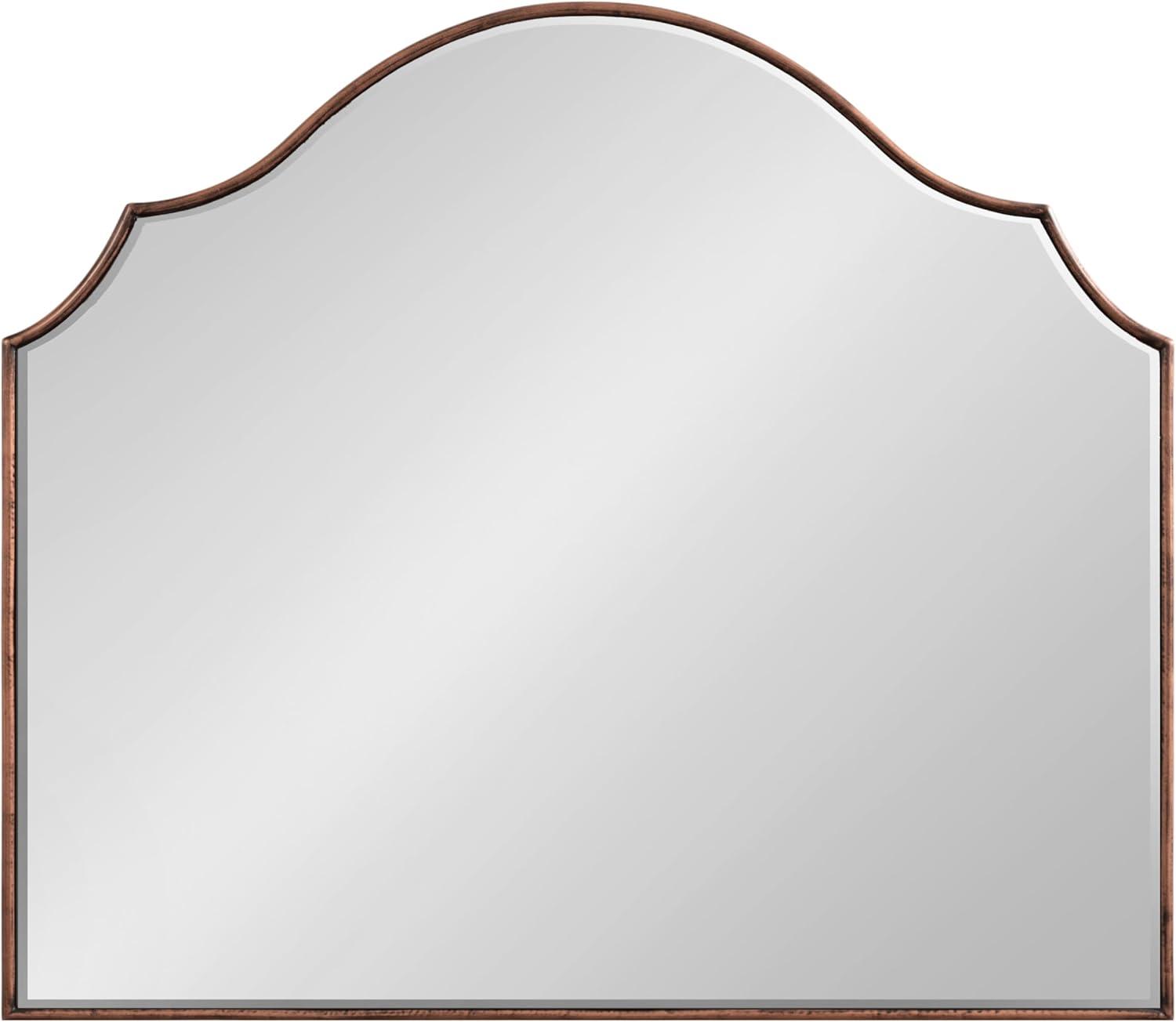 Kate & Laurel All Things Decor 28"x32" Leanna Framed Arch Wall Mirror Bronze
