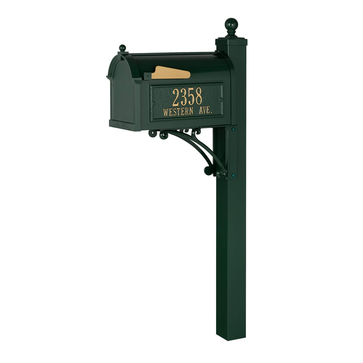Whitehall Products Green Deluxe Mailbox Package, 16538