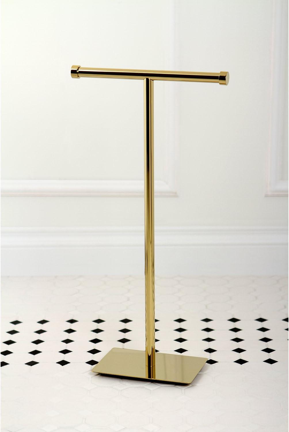 Kingston Brass Cc810 Claremont Free Standing Euro Toilet Paper Holder - Brass