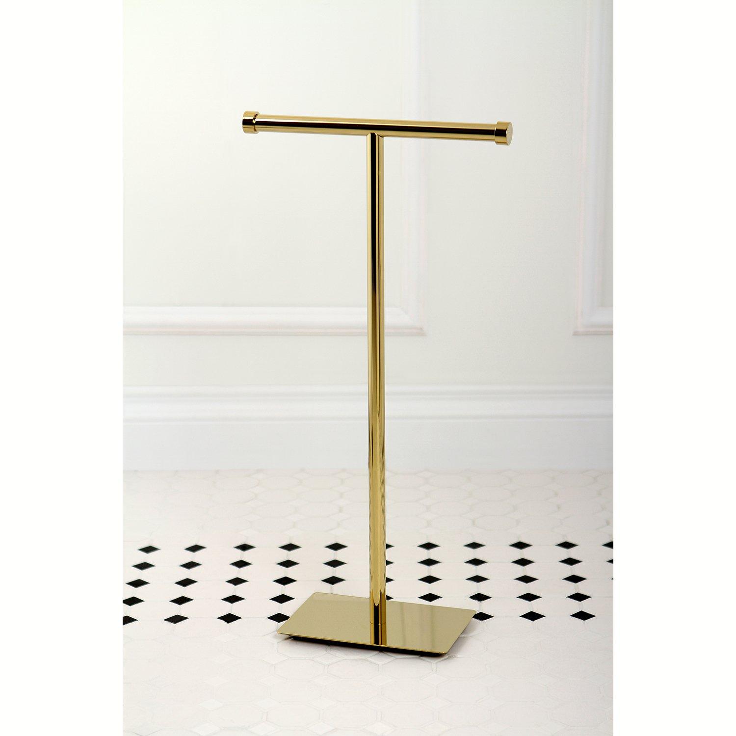 Kingston Brass Cc810 Claremont Free Standing Euro Toilet Paper Holder - Brass