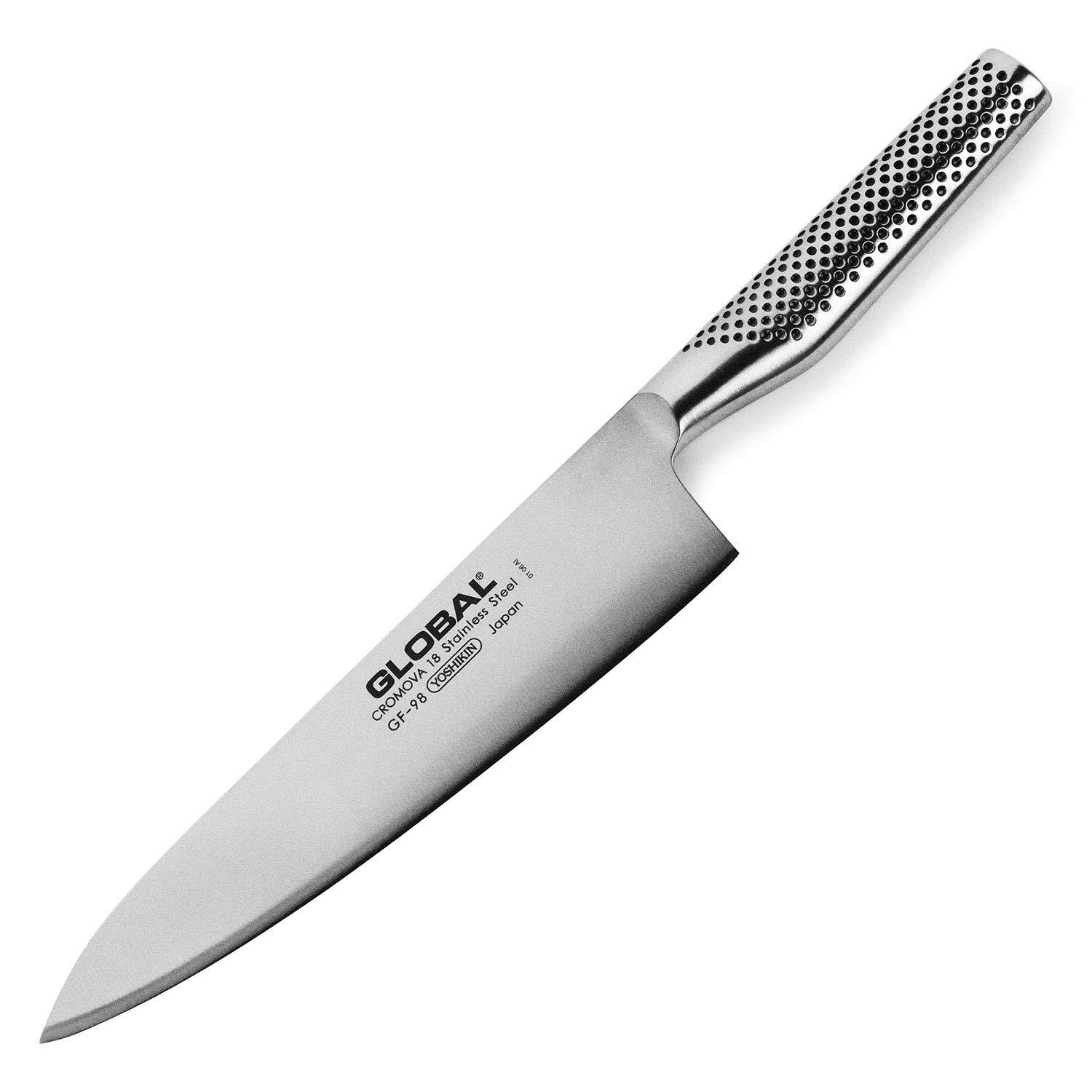 Global 8" Stainless Steel Chef's Knife with Ergonomic Handle