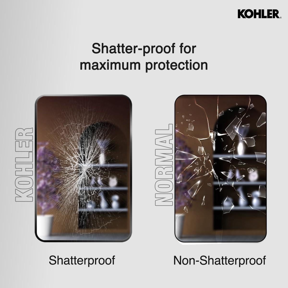 KOHLER Essential Rectangular Wall Mirror, Bathroom / Vanity Mirror with Frame