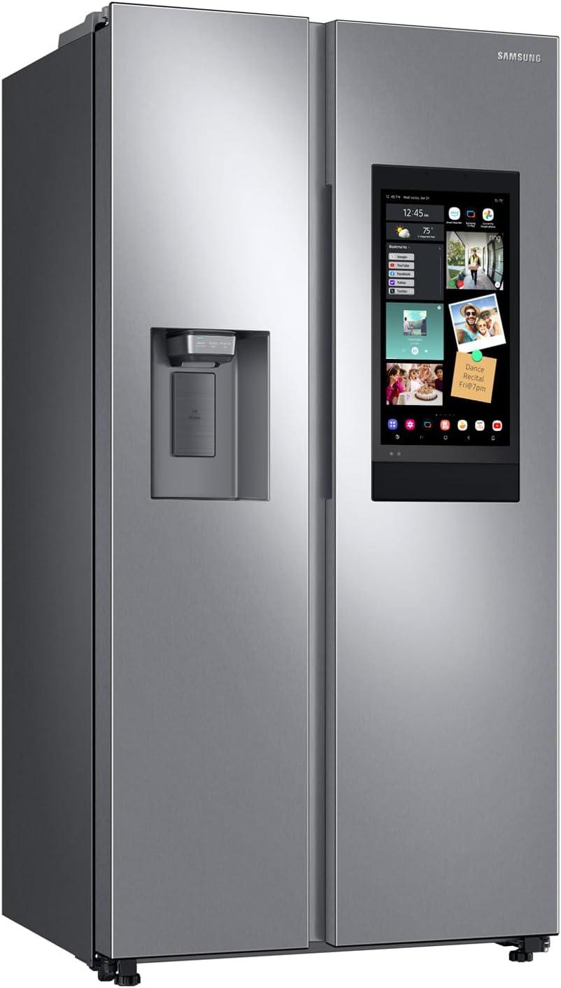 22 cu. ft. Counter Depth Side-by-Side Refrigerator with Touch Screen Family Hub