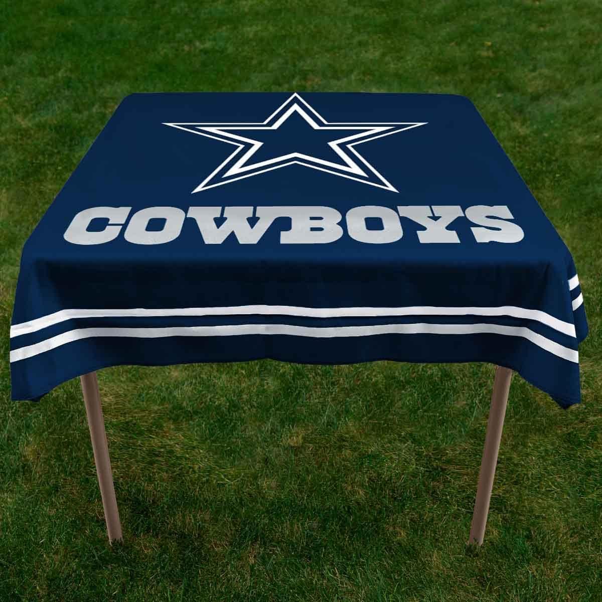 Dallas Cowboys Navy Blue Polyester Square Tablecloth