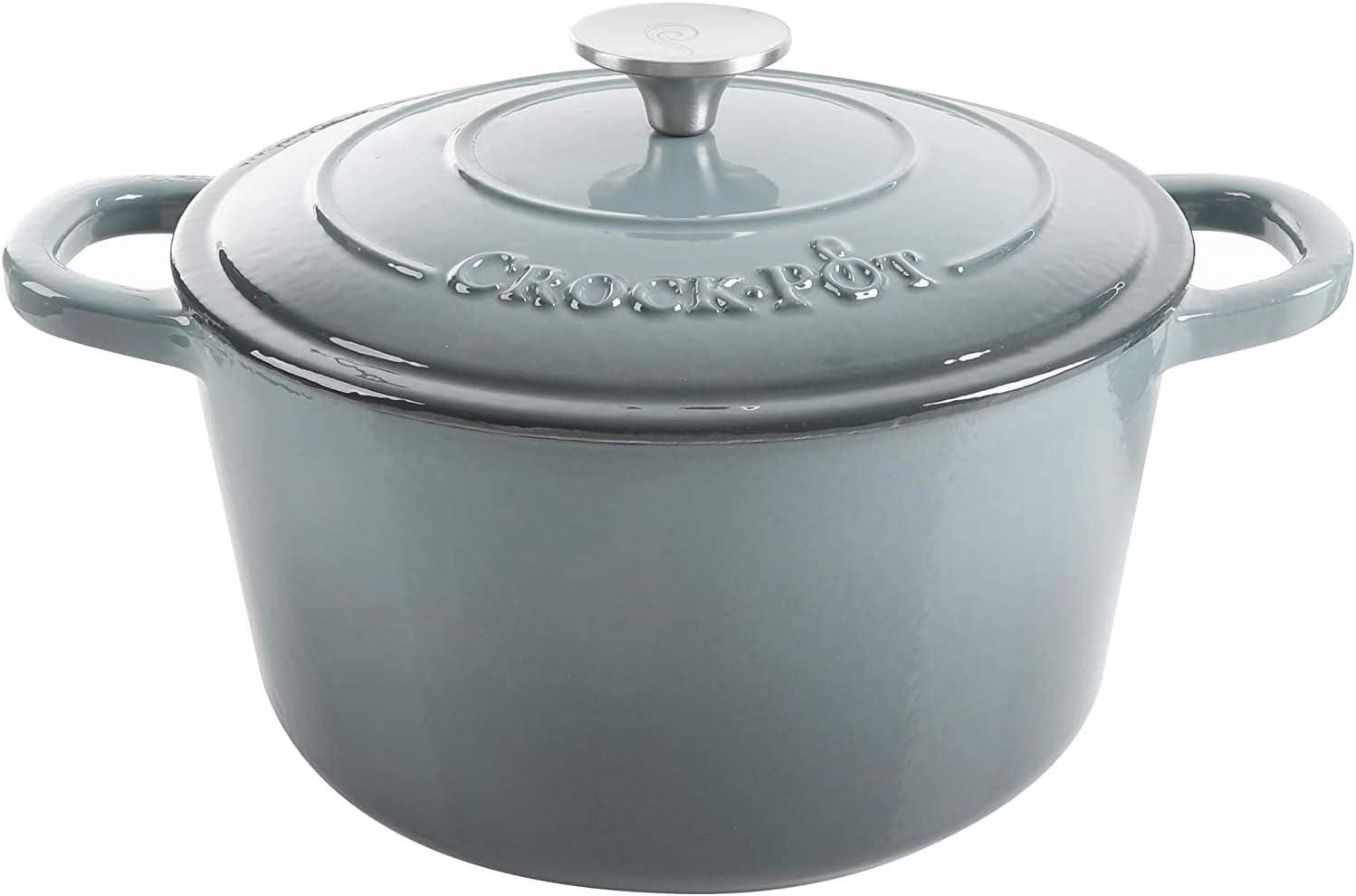 Slate Gray 5-Quart Enameled Cast Iron Dutch Oven