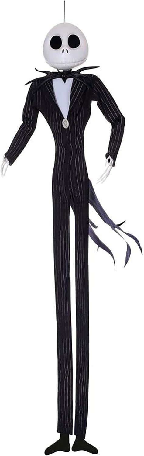 Disney's "The Nightmare Before Christmas" Jack Skellington 6' Posable Hanging Character Decoration, Officially Licensed Product