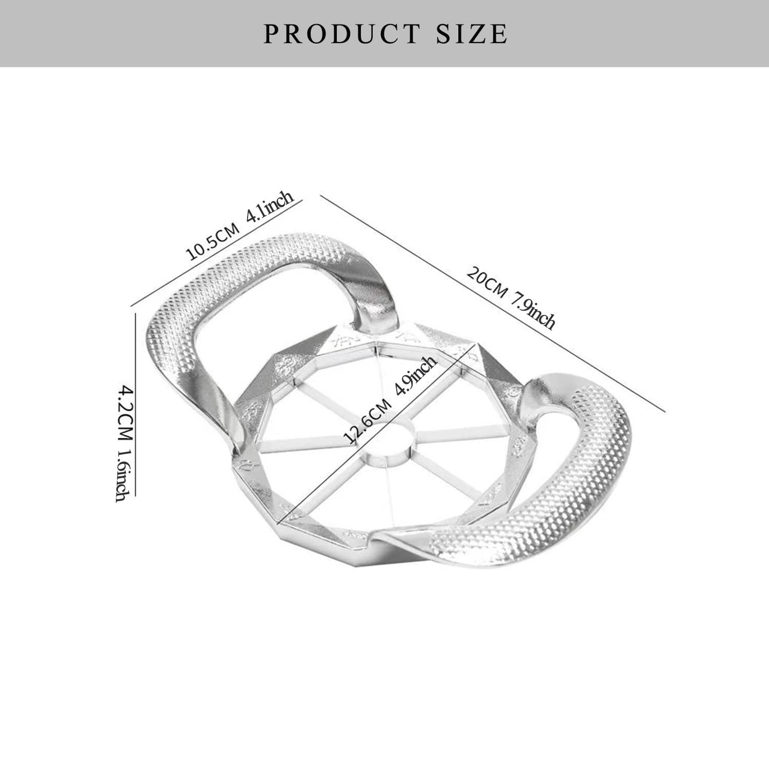 Apple Slicer, HEAVY DUTY Apple Corer, 8-Blade Stainless Steel Apple Cutter Divider Pitter ，Sturdy and Sharp