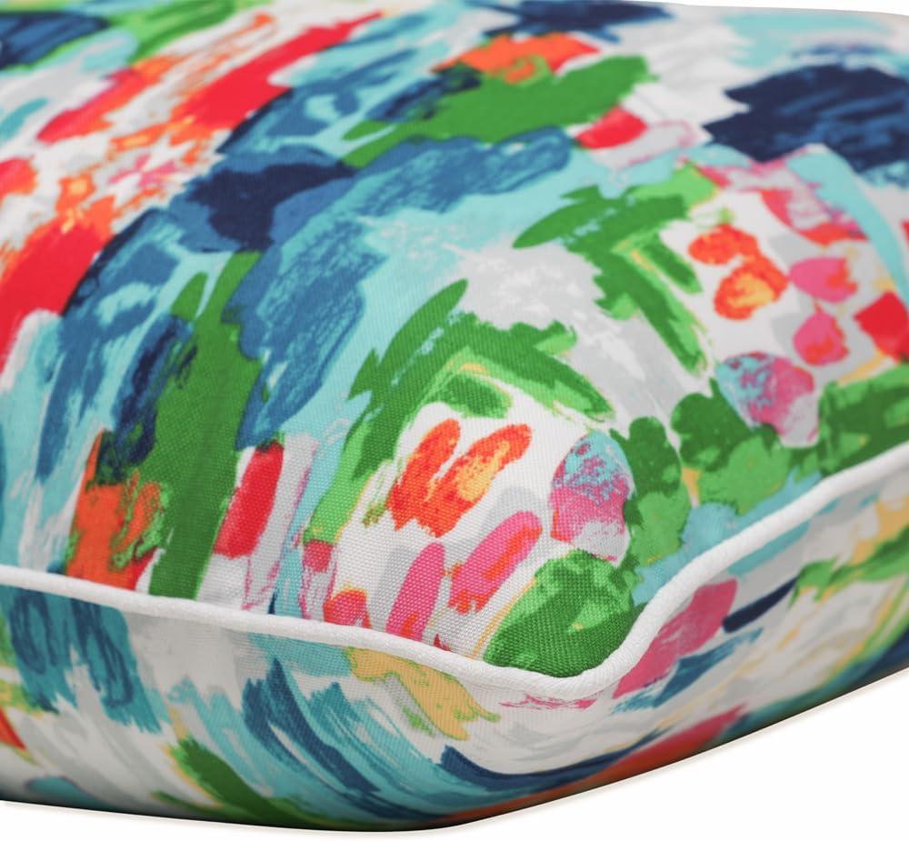 Abstract Indoor/Outdoor Reversible Throw Pillow