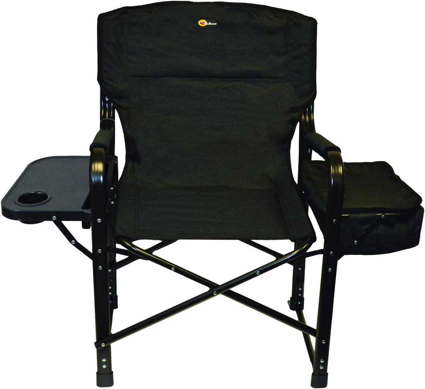 Zhao he 49580 El Capitan Folding Director Chair with Tray and Cooler Bag, Black