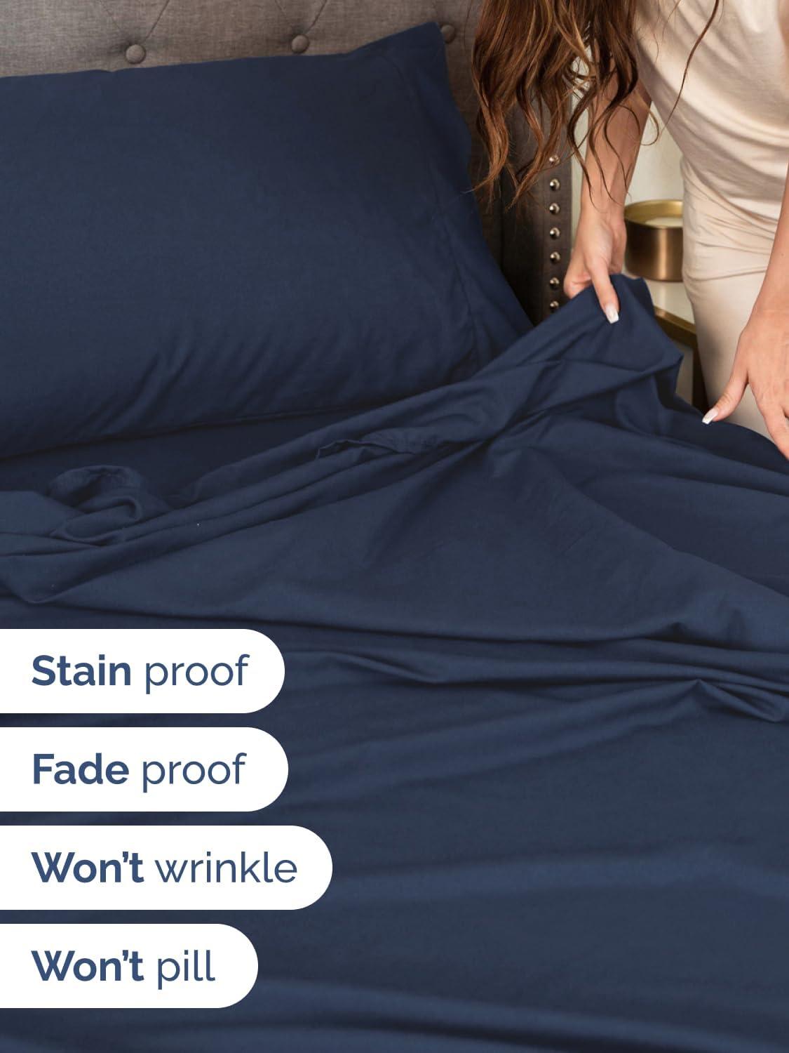CGK Linens 6 Piece Extra Deep Pocket Ultra Soft & Cooling Sheet Set