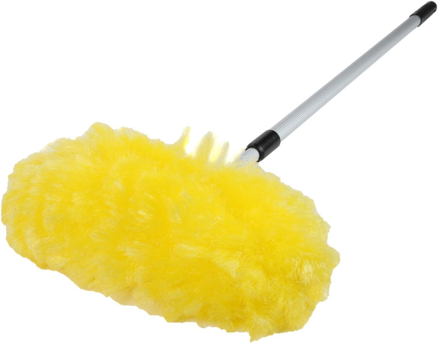 The Lakeside Collection Telescopic Duster with Yellow Brush Head for the Ceiling and High Fixtures