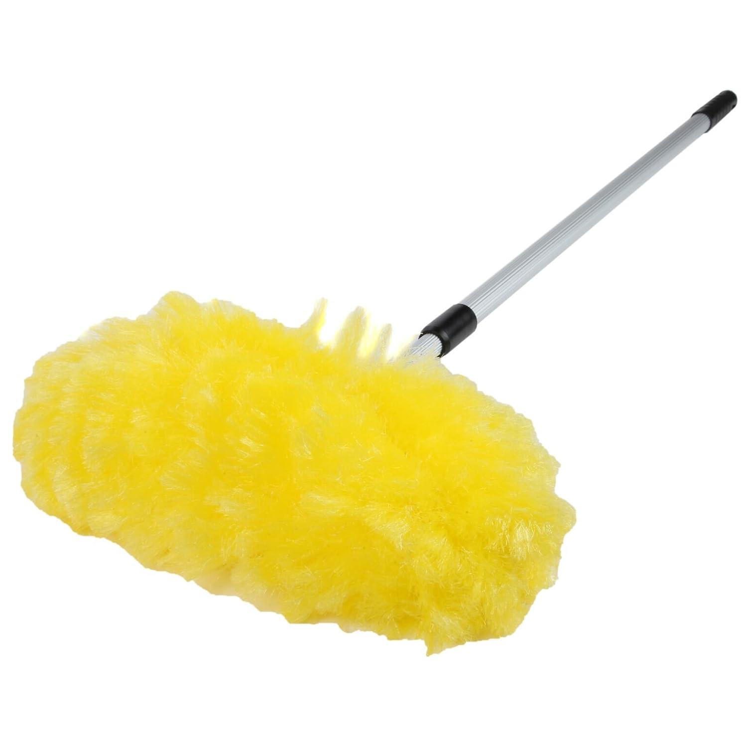The Lakeside Collection Telescopic Duster with Yellow Brush Head for the Ceiling and High Fixtures