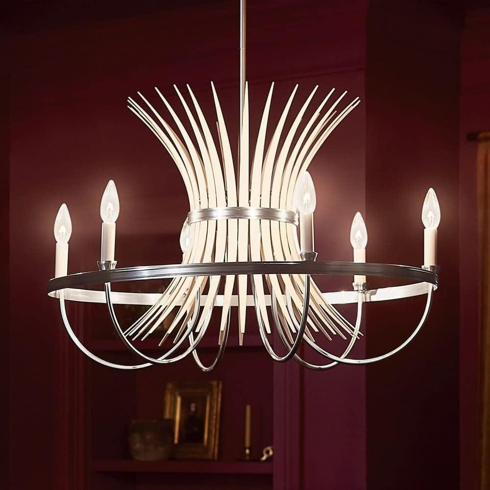 6 - Light Dimmable Drum Chandelier