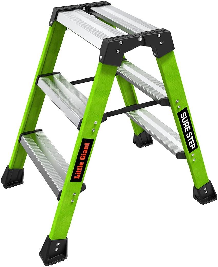 Little Giant 1024744 25.98 x 11.8 x 8 in. 3 Step Resin Step Stool, Green