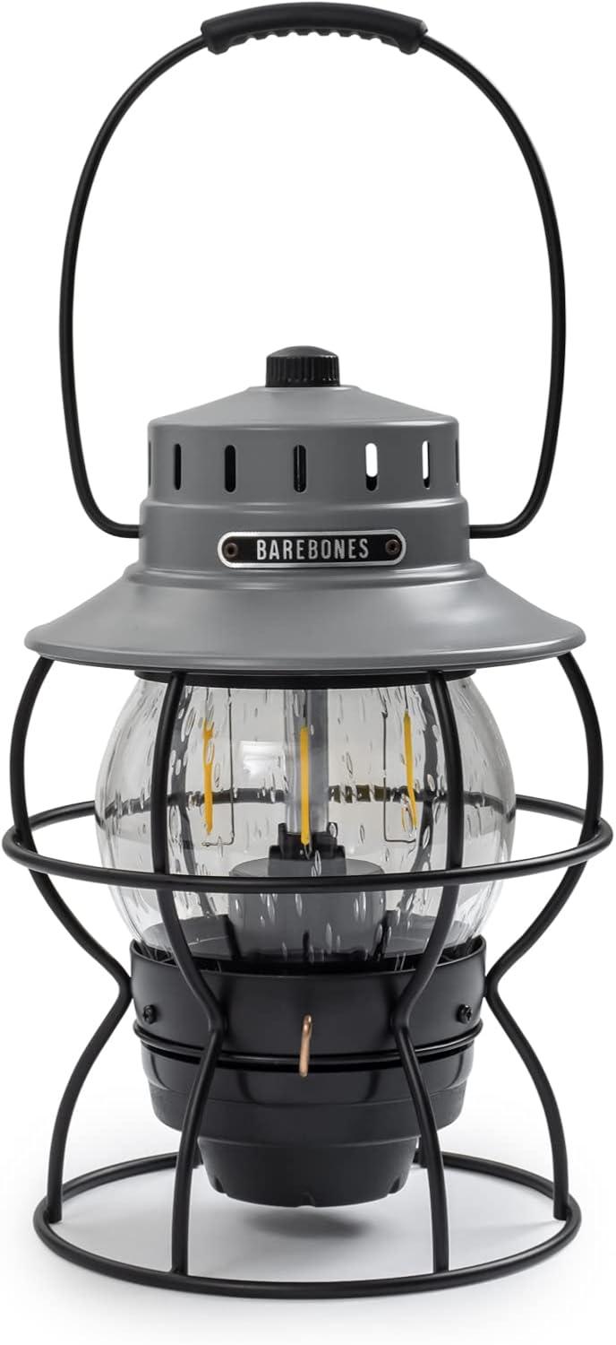 Slate Gray Vintage Railroad Style Rechargeable Lantern