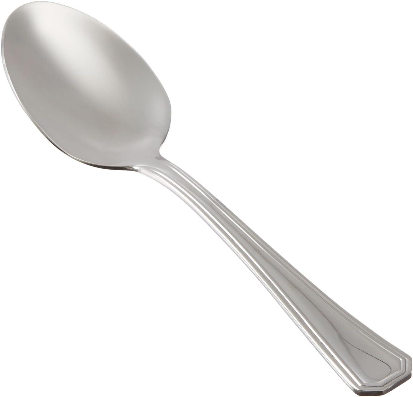 Winco Victoria Stainless-Steel Teaspoon, Extra Heavyweight, 7.25" (12 Pack) (Set of 12)