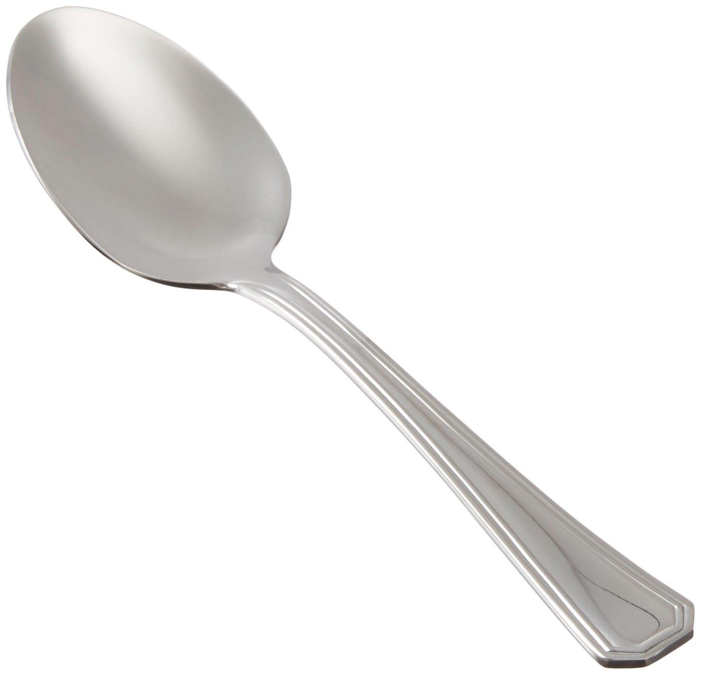 Winco Victoria Stainless-Steel Teaspoon, Extra Heavyweight, 7.25" (12 Pack) (Set of 12)
