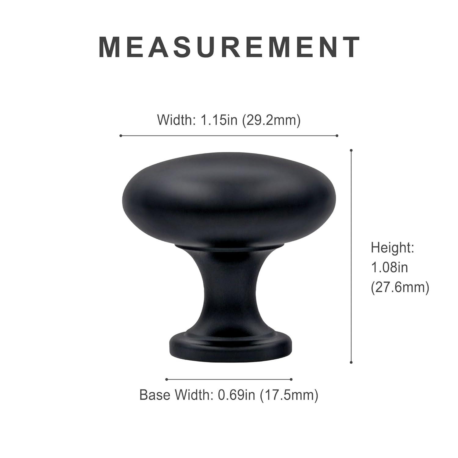 HESTIA HARDWARE Classic Collection  1 3/16" Diameter Round Knob Multipack (Set of 25)