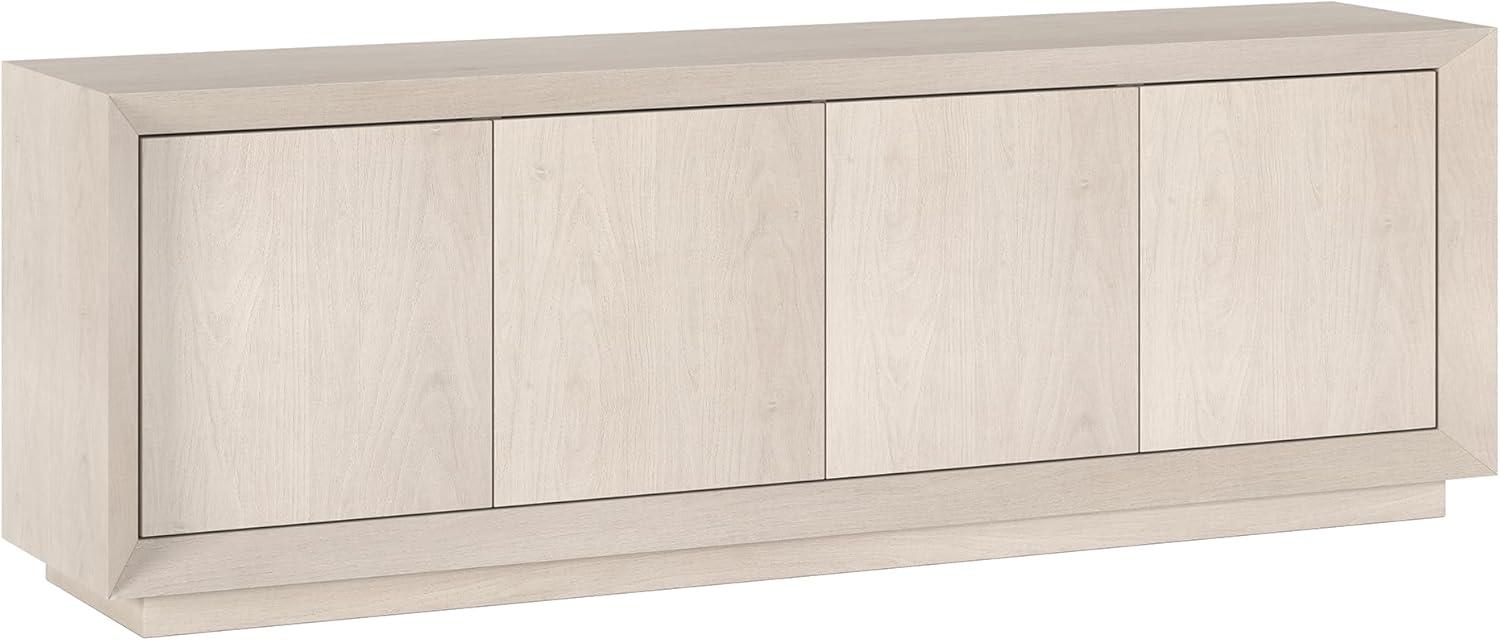 Evelyn&Zoe Oswald Rectangular TV Stand for TV's up to 75", Alder White