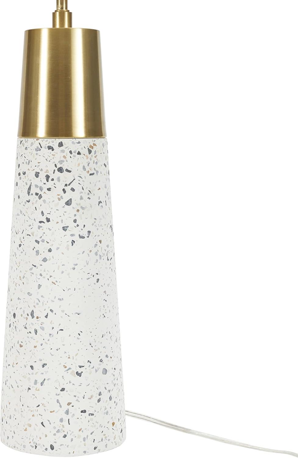 29" White/Gold Speckled Terrazzo Table Lamp - Nourison