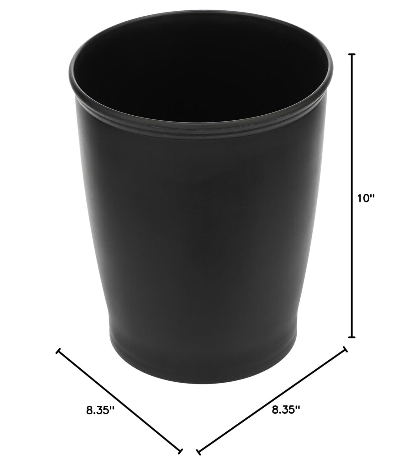 iDesign Kent Plastic Wastebasket Trash Can, 8.25" x 10"