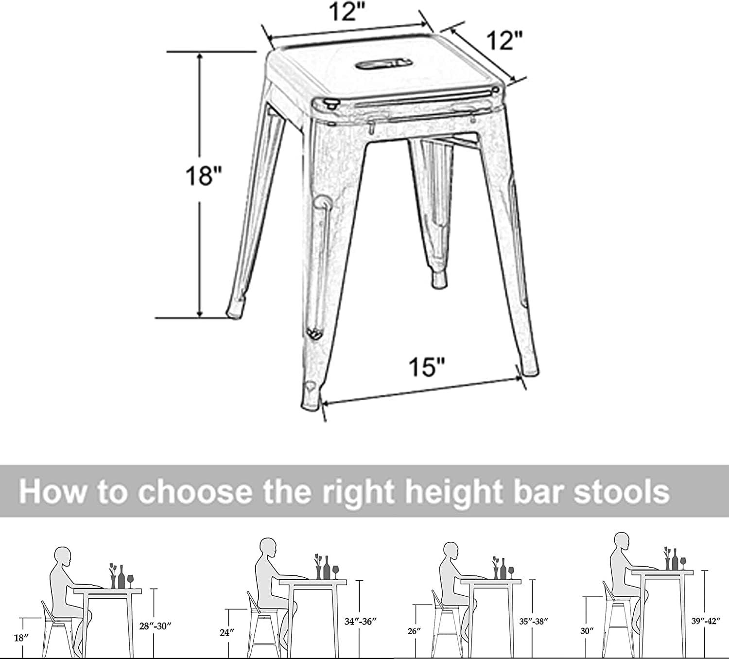 Williston Forge Apolito Counter Stool with Metal Frame (Set of 4)
