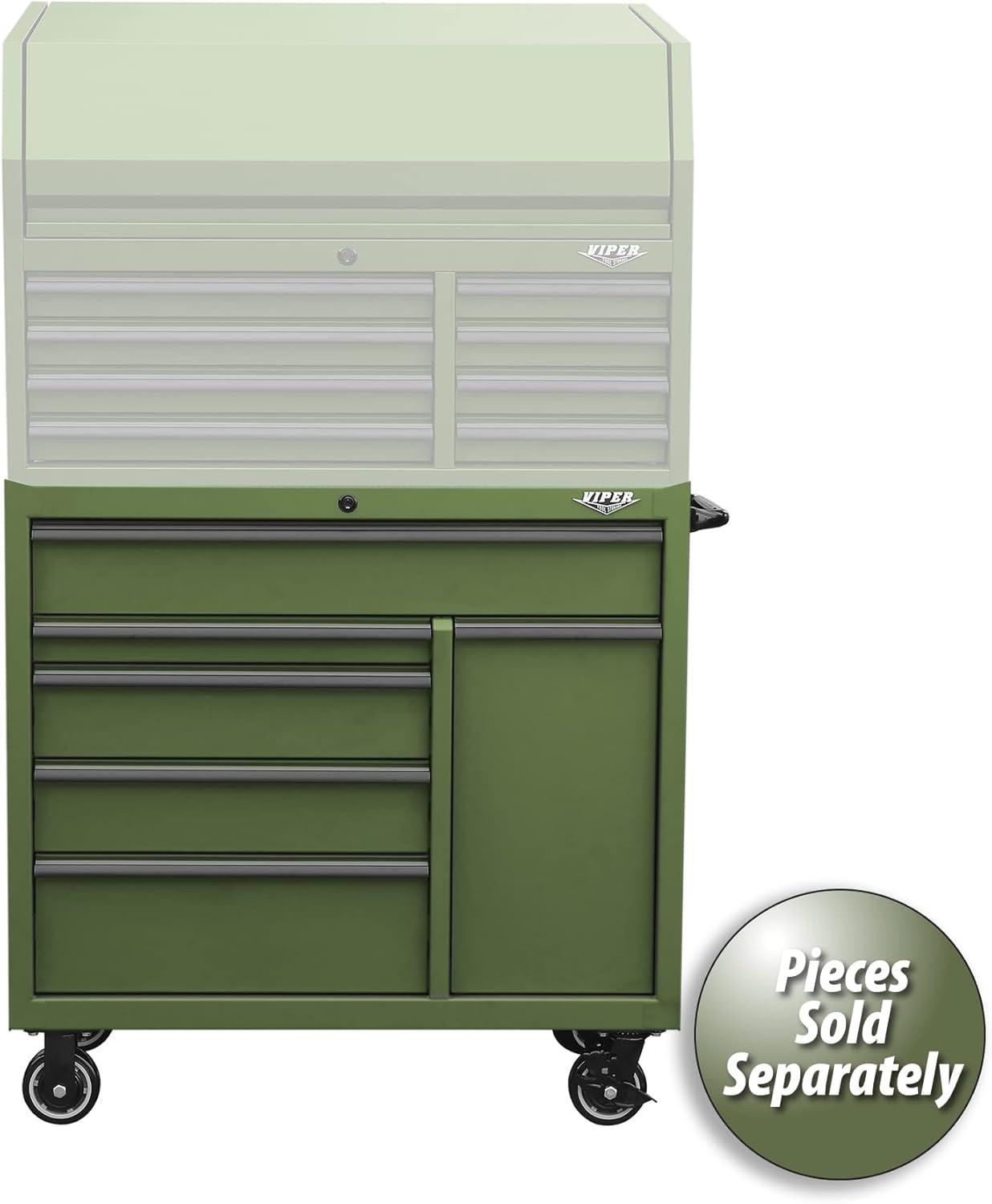 Viper Tool Storage 41.5'' W 6 -Drawer Steel Bottom Rollaway Chest with Wheels