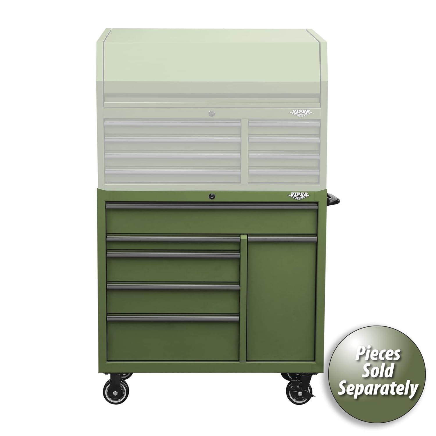 Viper Tool Storage 41.5'' W 6 -Drawer Steel Bottom Rollaway Chest with Wheels
