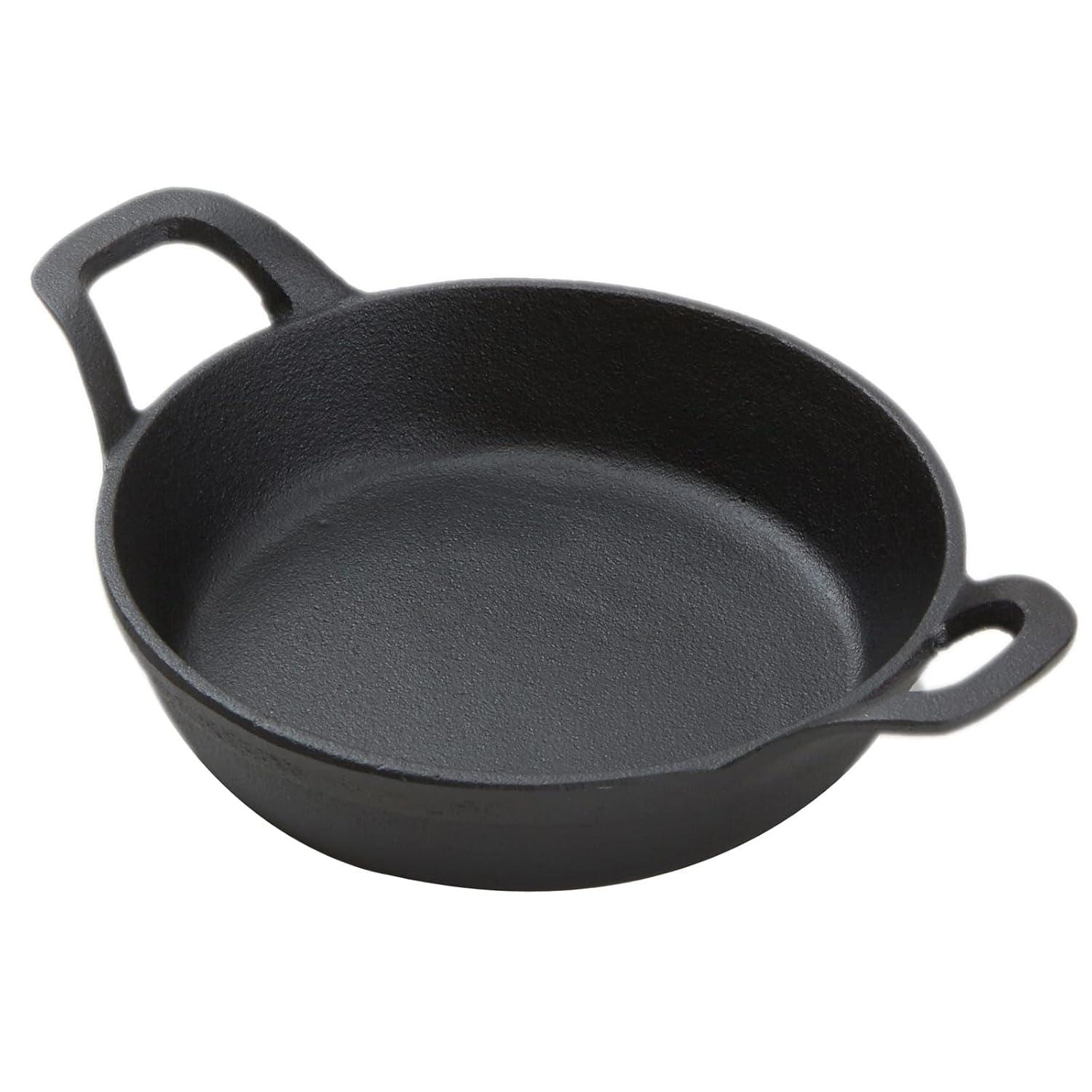 6.25" Black Cast Iron Round Casserole Dish