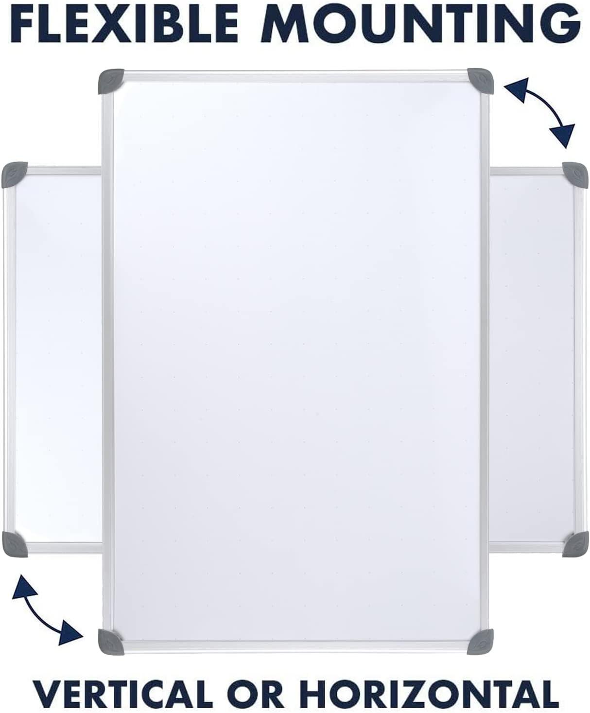 Quartet Magnetic Dry-Erase Board, 36" x 24", Euro Style Aluminum Frame