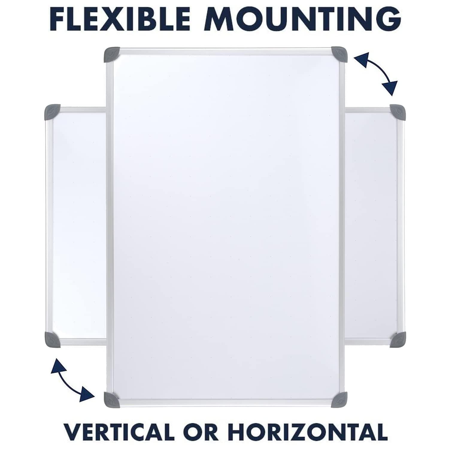 Quartet Magnetic Dry-Erase Board, 36" x 24", Euro Style Aluminum Frame