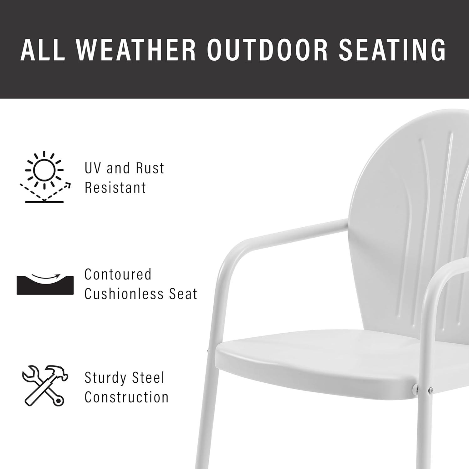 Griffith Metal Chair in White Finish