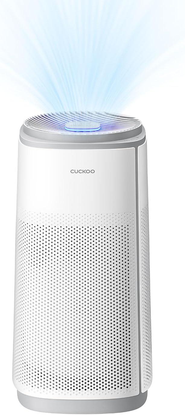 White HEPA Air Purifier with UV-C Light and Carbon Filter