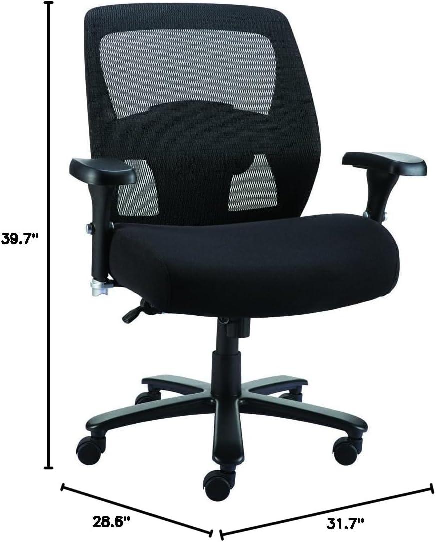 MyOfficeInnovations Mesh Big and Tall Chair Black 1680262