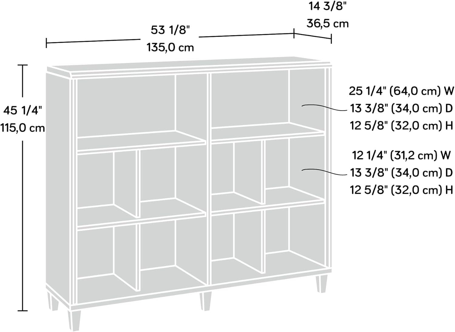 Grand Walnut Cubby Storage Bookcase for Kids' Toys