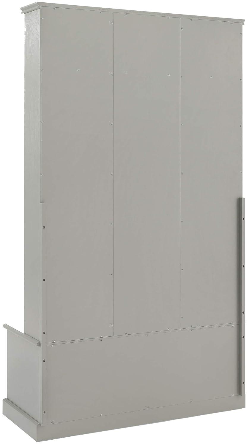 Ellison Hall Tree Gray - Crosley: Bench with Storage, Coat Hooks, Shoe Organizer