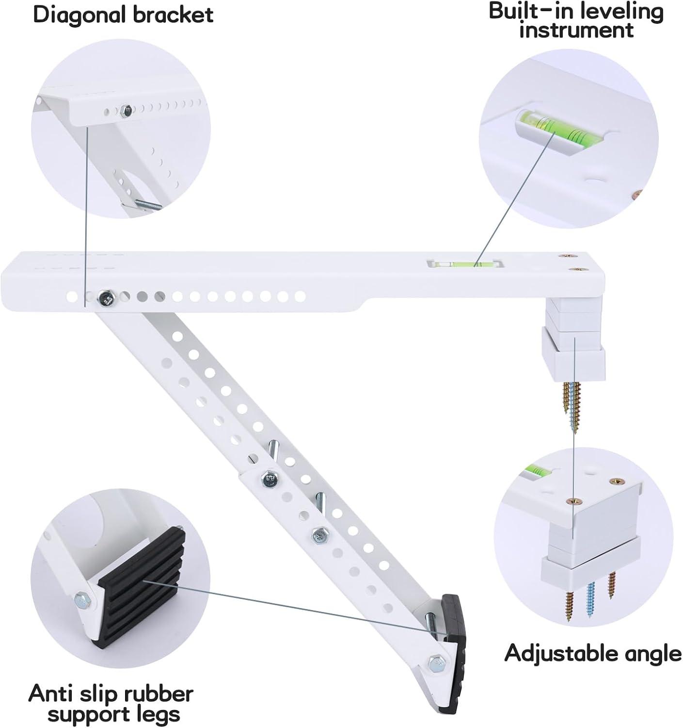 Universal White Steel Window AC Support Bracket