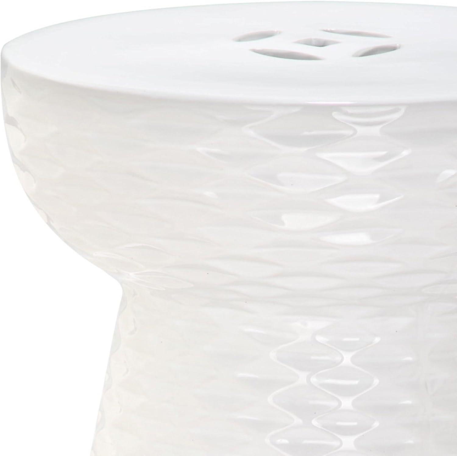 Daphne Garden Stool - ACS4523 - Indoor/Outdoor - Creme - Safavieh