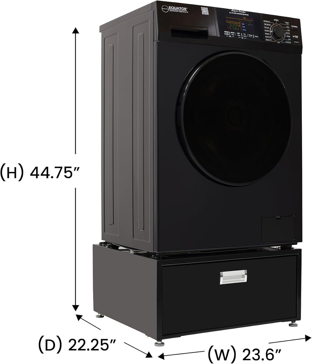 All-in-One Washer Dryer VENTED-DRY FASTER than Condense 15lb 110V + Pedestal