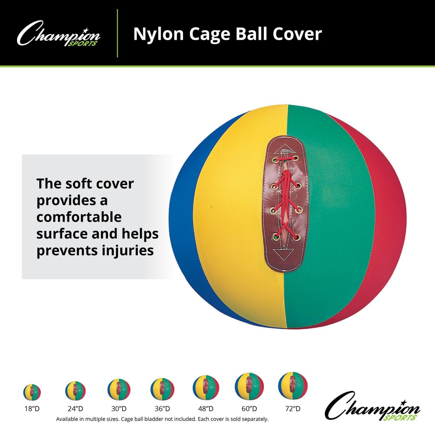 72-Inch Multicolor Rubber Playground Cage Ball