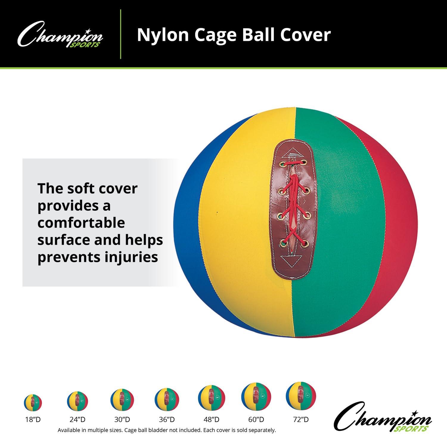 72-Inch Multicolor Rubber Playground Cage Ball