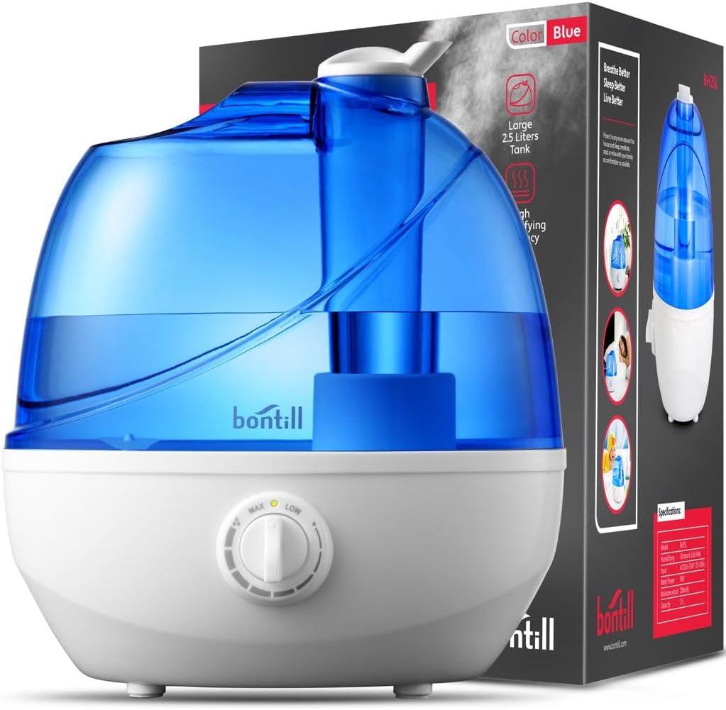 2.5L Blue and White Ultrasonic Cool Mist Humidifier