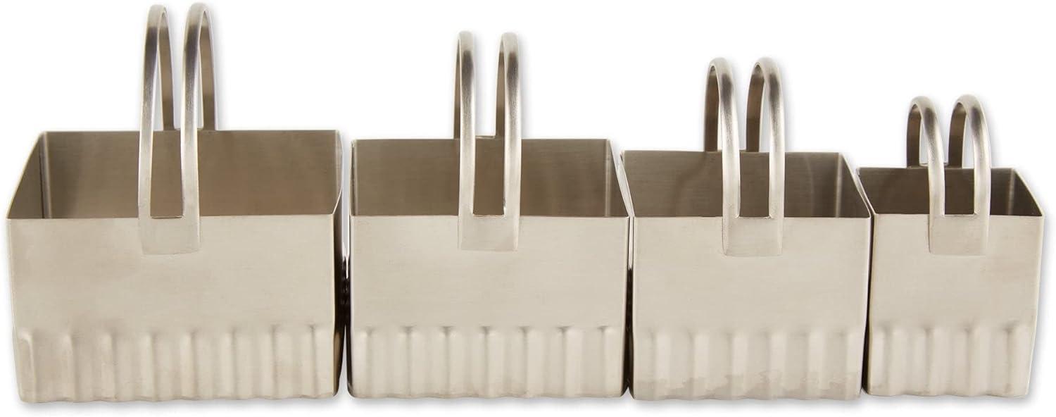 Stainless Steel Rippled Square Biscuit Cutter Set