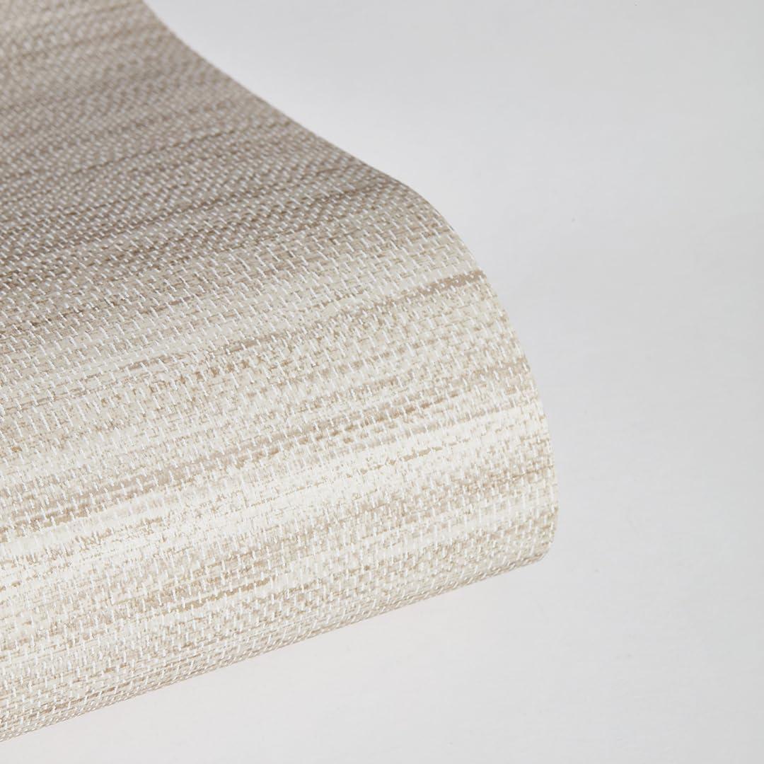 Tempaper & Co.® Faux Horizontal Grasscloth Removable Peel and Stick Wallpaper, Textured Ecru, 28 sq. ft.: Vinyl, Prepasted, Abstract Pattern